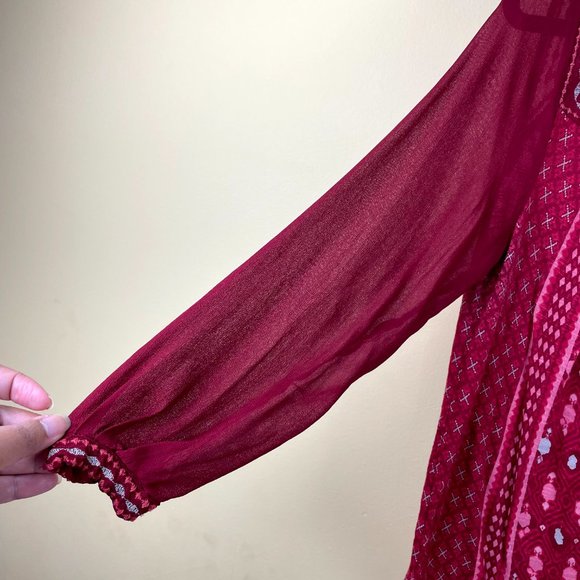 Lucky Brand Boho Southwestern Button Down Blouse - Picture 3 of 10